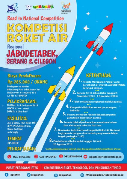 Poster Kompetisi Roket Air Regional Jabodetabek, Serang, dan Cilegon