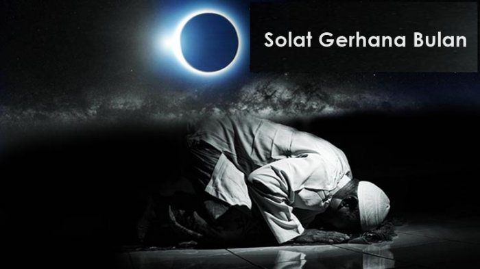 Ilustrasi Salat Gerhana Bulan